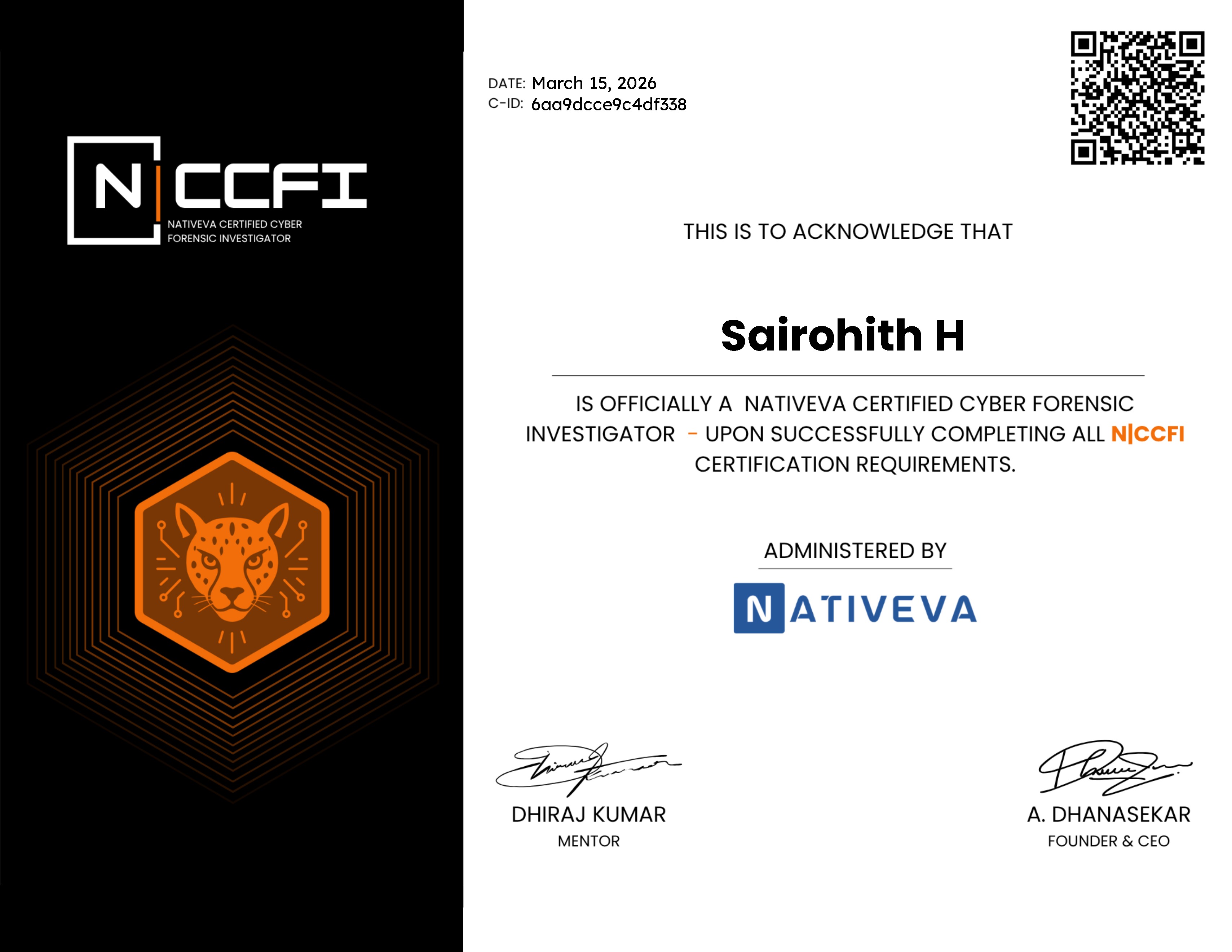 Nativeva | Certified Cyber Forensic Investigator